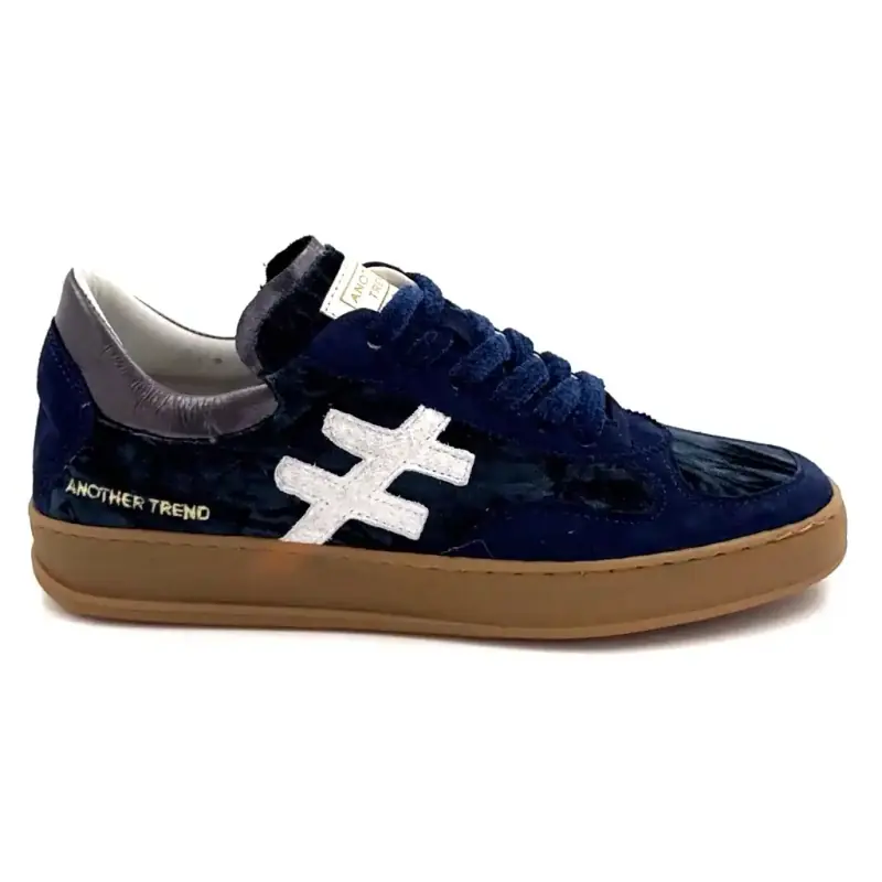 Another Trend A034 Suède & Fluweel Marineblauwe Sneakers €&nbsp;129,00