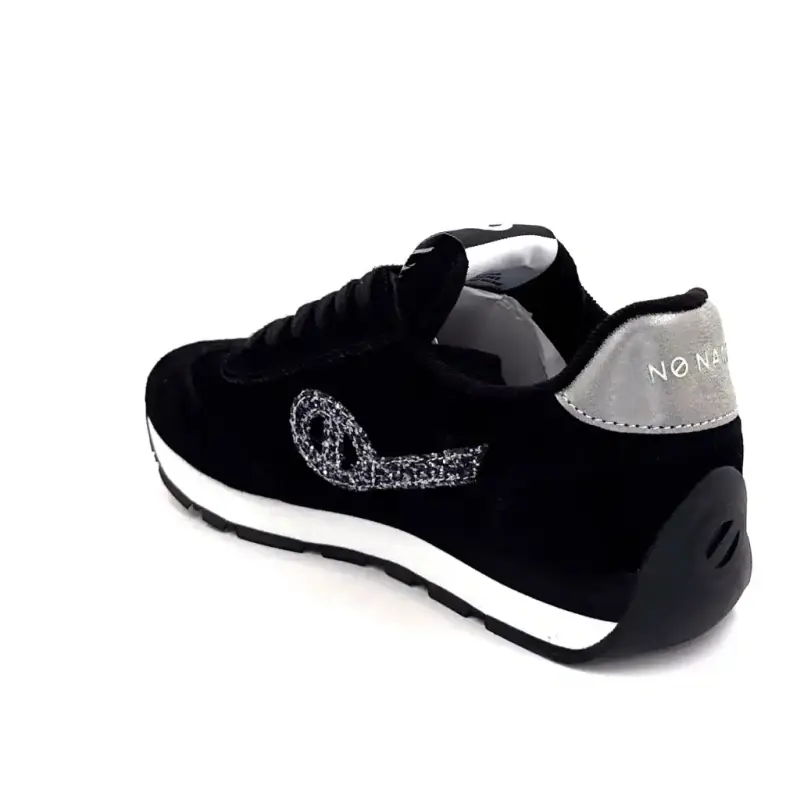 Baskets No Name City Run Jogger Daim & Glitter Noir Ivoire Chaussures