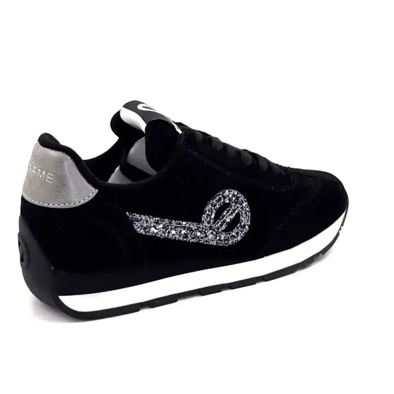 Zapatillas deportivas No Name City Run Jogger de ante y purpurina negra Ivoire Chaussures