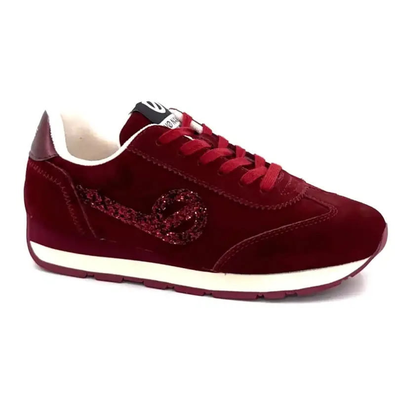 Baskets No Name City Run Jogger Daim & Glitter Bordeaux Ivoire Chaussures