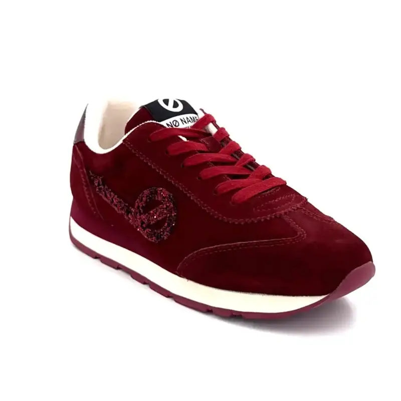 Baskets No Name City Run Jogger Daim & Glitter Bordeaux Ivoire Chaussures
