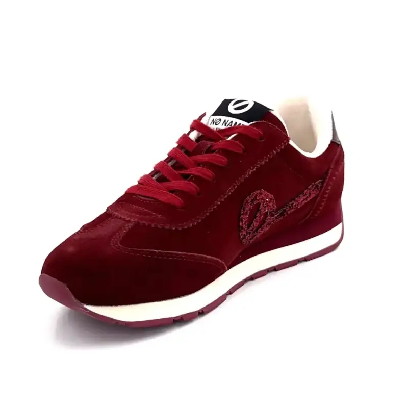 Baskets No Name City Run Jogger Daim & Glitter Bordeaux Ivoire Chaussures