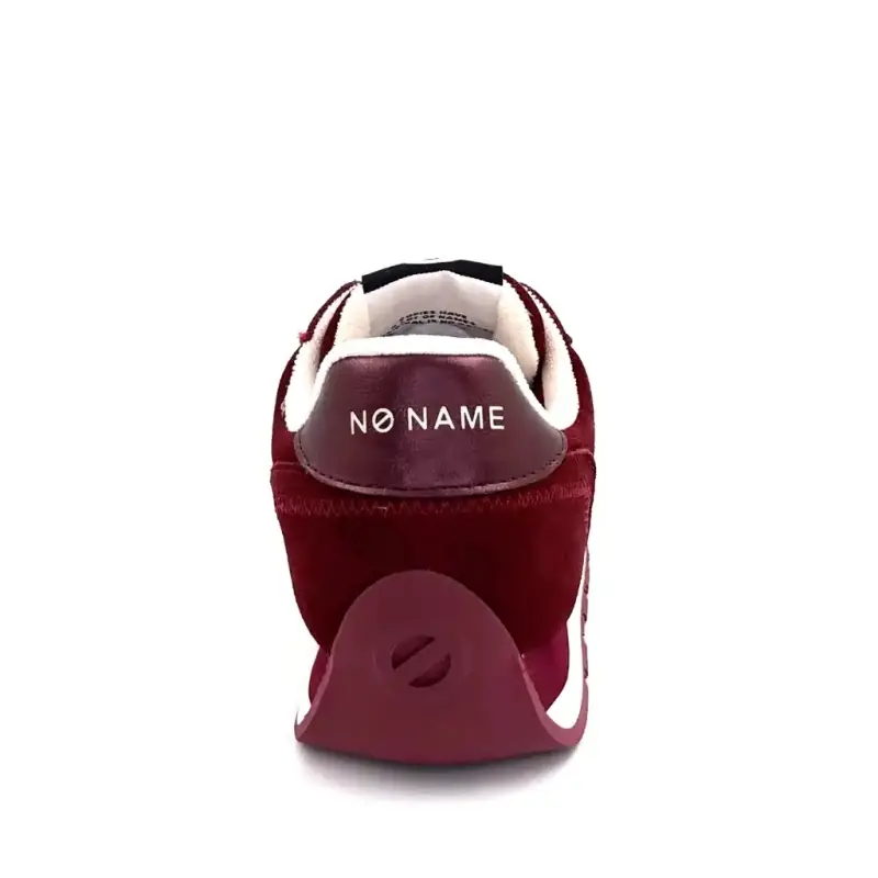 Sneakers No Name City Run Jogger in pelle scamosciata e glitter bordeaux Ivoire Chaussures