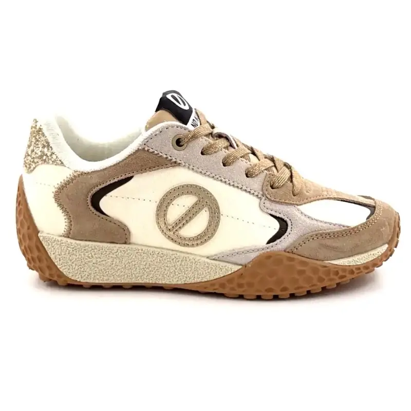 Baskets No Name Kate Sneaker Daim & Poulain Blanc Beige & Doré 149,00&nbsp;€