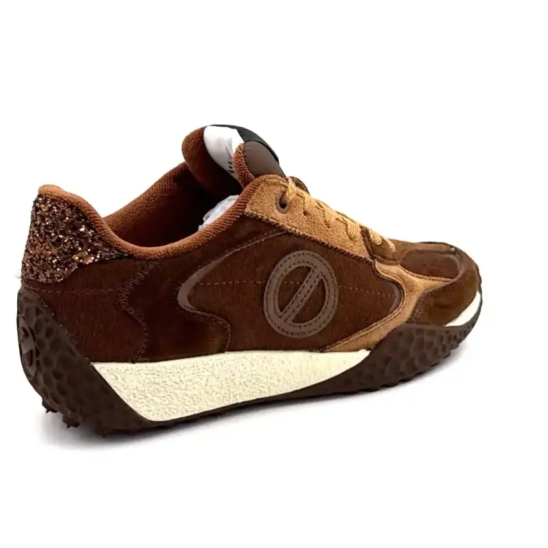 No Name Kate Sneakers Suede & Pony Brown Sneakers Ivoire Chaussures