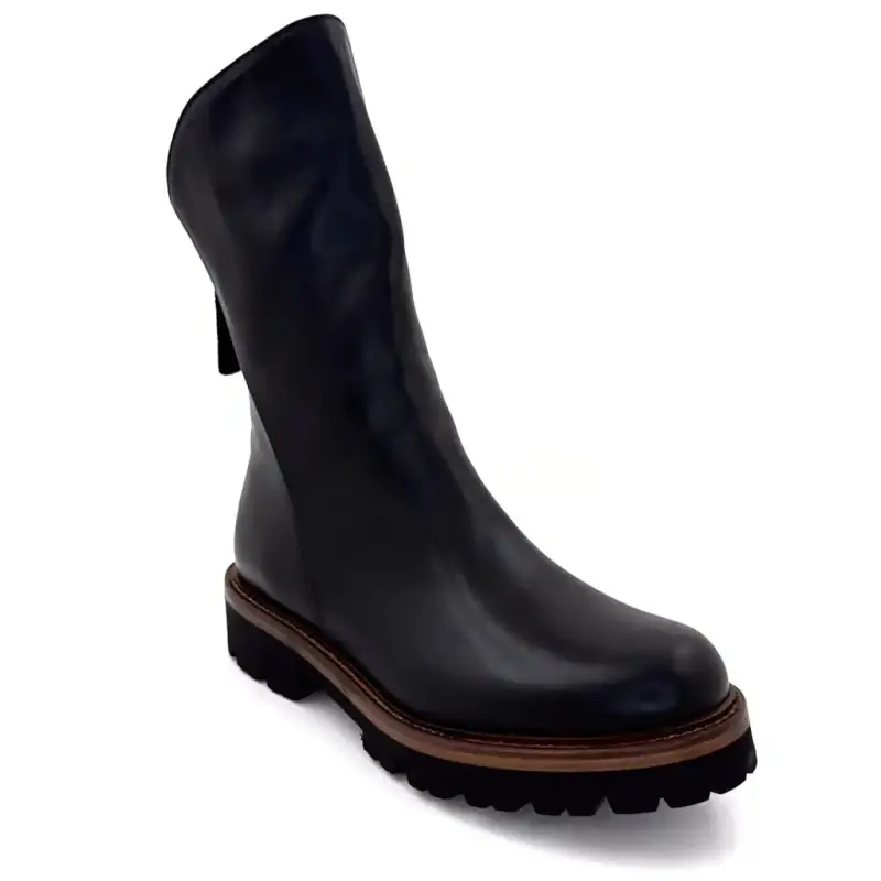 Ivoire 3270 Carrie 20 Piele neagră cu țăruș maro Ivoire Chaussures