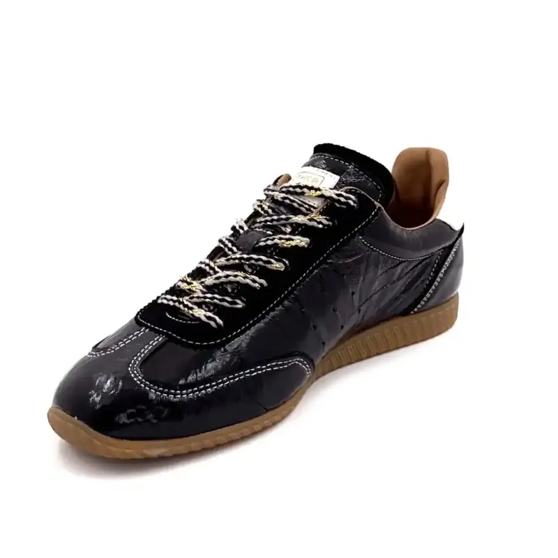 Another Trend A078 H26 Sorte Bronze Laklæder Sneakers Ivoire Chaussures