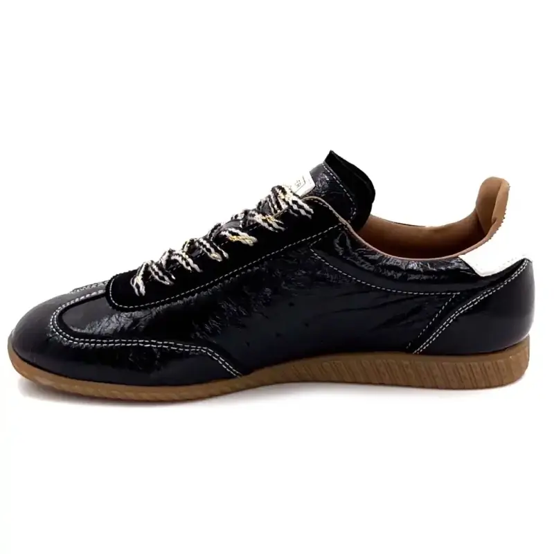Another Trend A078 H26 Sorte Bronze Laklæder Sneakers Ivoire Chaussures