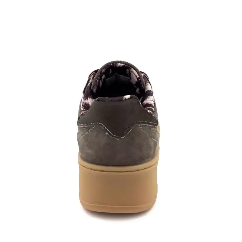 Tênis Victoria 126 5105 em camurça e couro cáqui Ivoire Chaussures