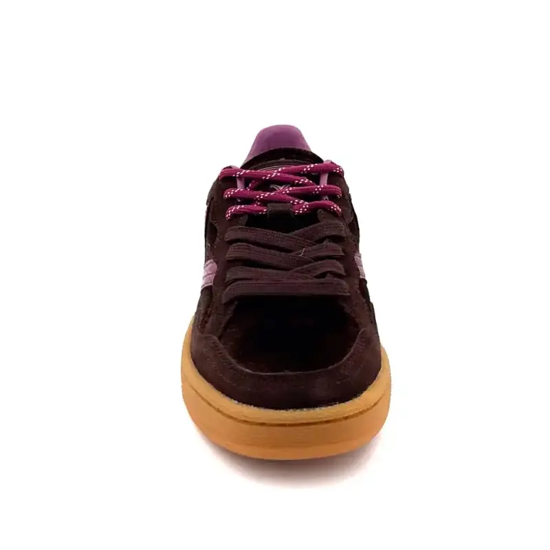 Victoria 880 6123 velúr és bársony tornacipő barna és lila színben Ivoire Chaussures