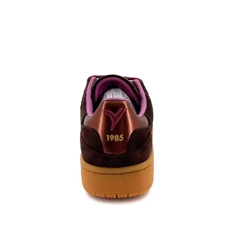 Zapatillas Victoria 880 6123 de ante y terciopelo, color marrón y morado. Ivoire Chaussures