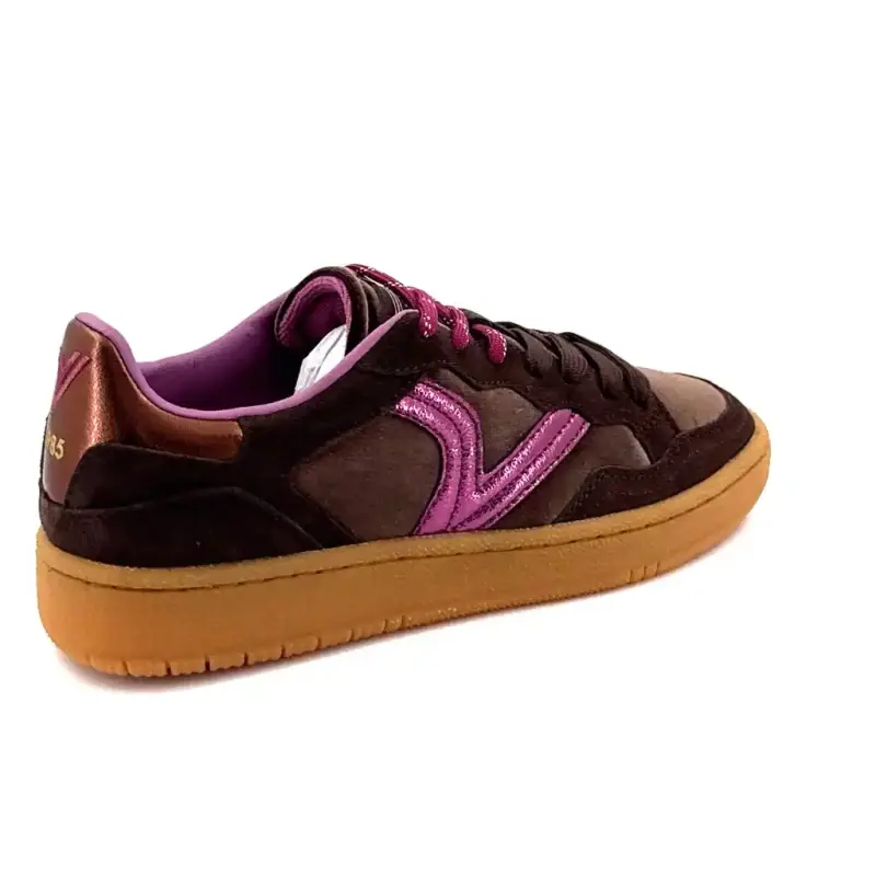 Zapatillas Victoria 880 6123 de ante y terciopelo, color marrón y morado. Ivoire Chaussures
