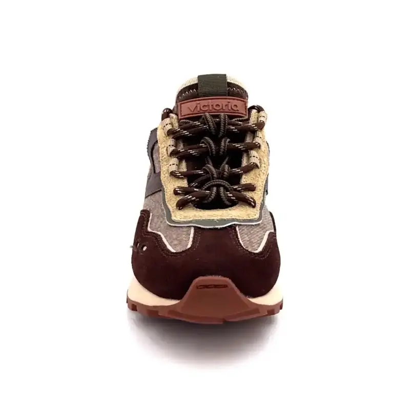 Zapatillas Victoria 115 6117 de ante y piel, color caqui, marrón y beige. Ivoire Chaussures