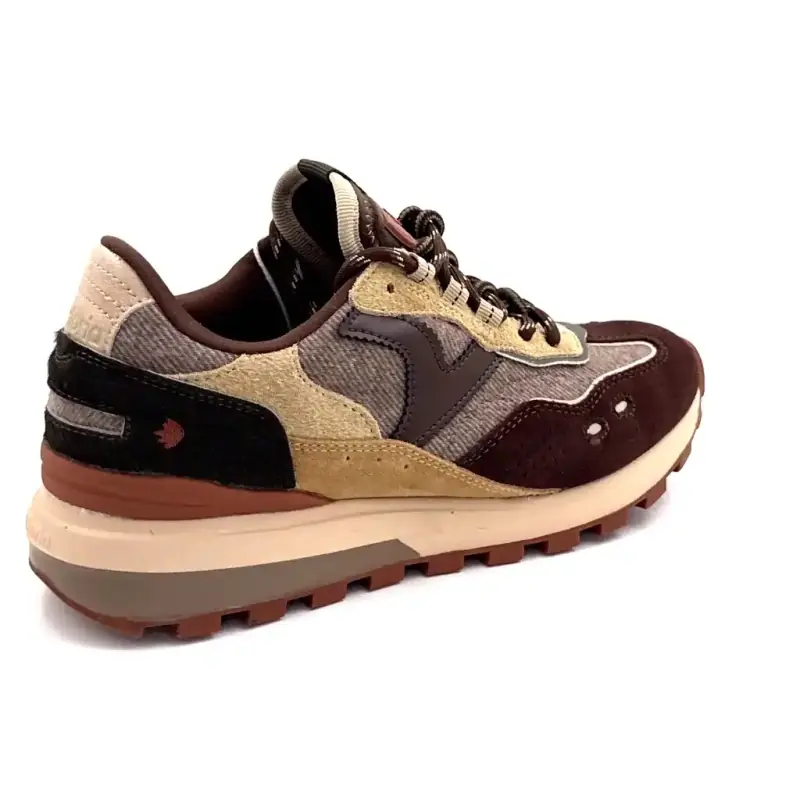 Baskets Victoria 115 6117 Daim & Cuir Kaki Marron & Beige Ivoire Chaussures