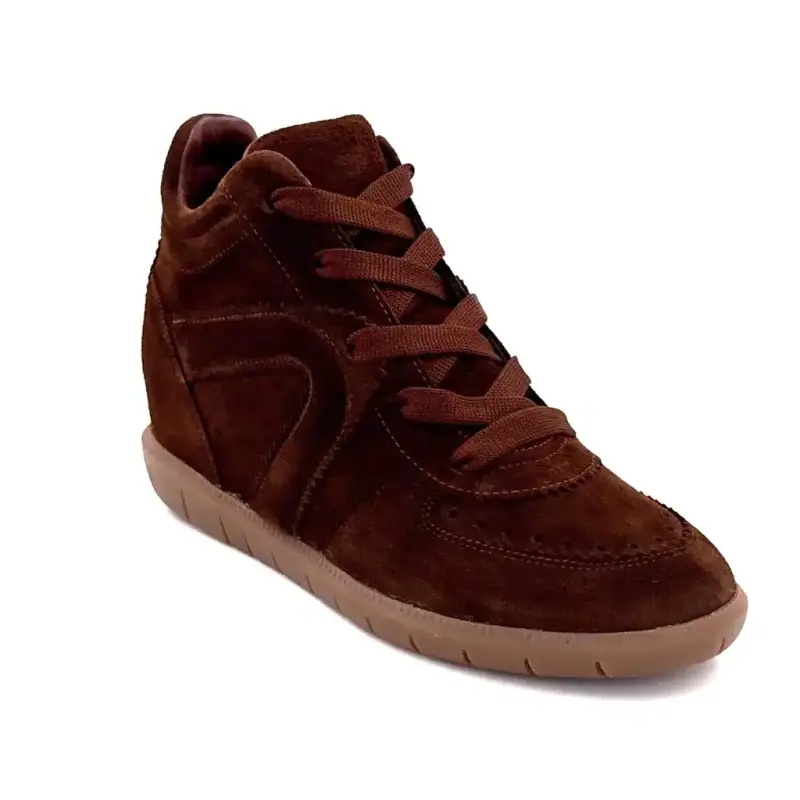 Softwaves Wedge Sneakers 9.61.01/003 Bruin Suède Ivoire Chaussures