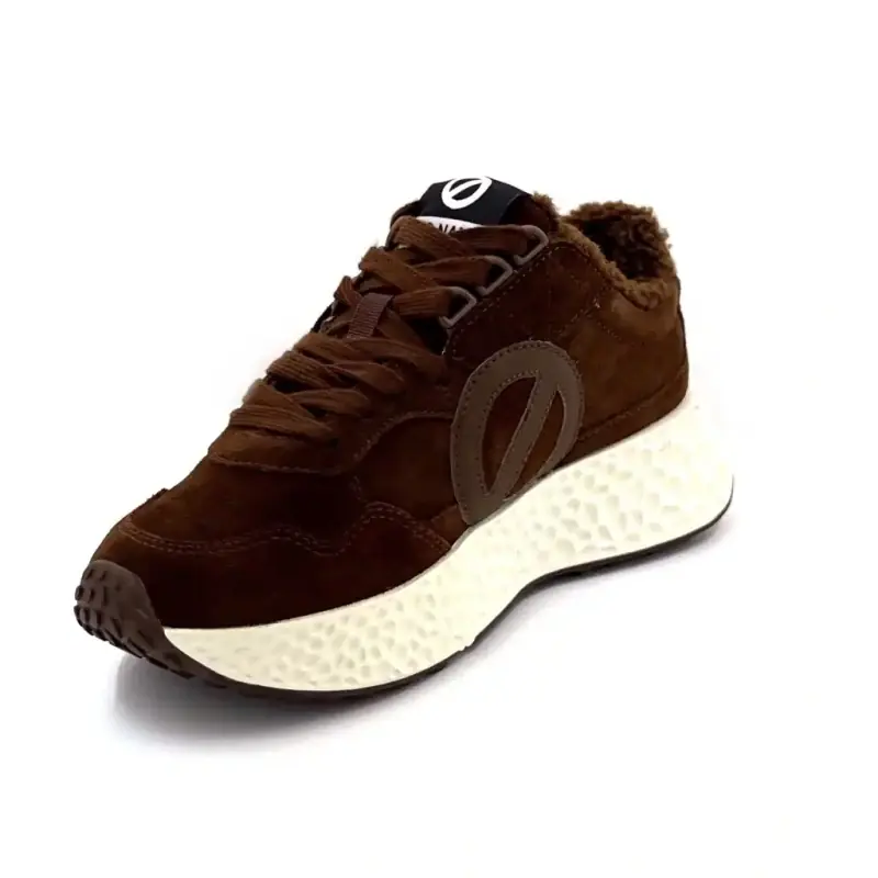No Name Carter Sneakers - Brown Suede Jogger Ivoire Chaussures