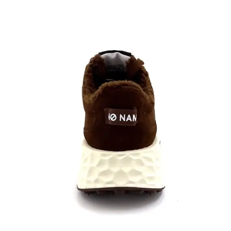 No Name Carter Sneakers - Bruine suède joggingbroek Ivoire Chaussures