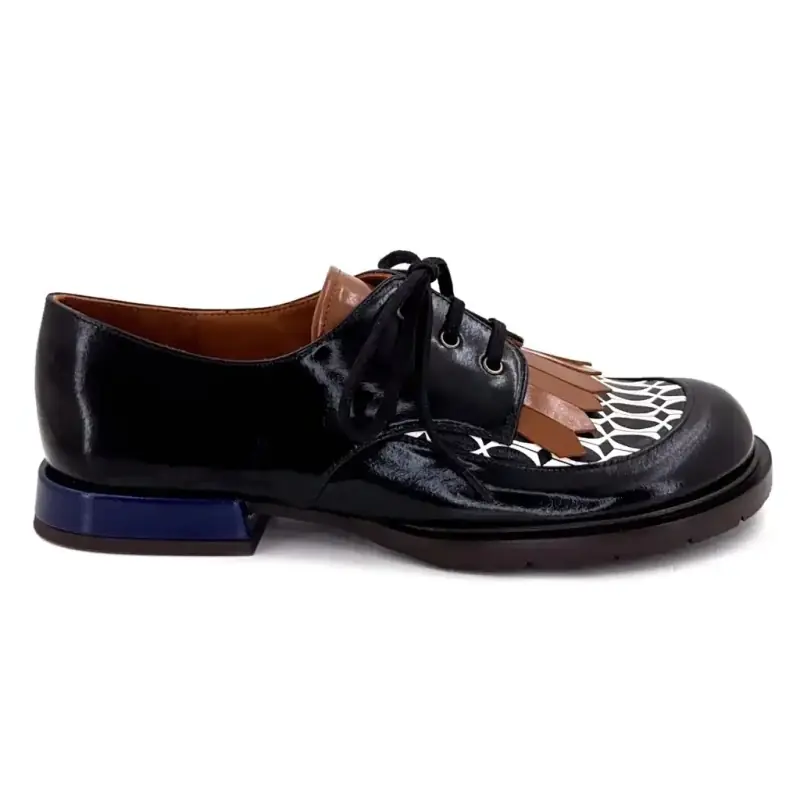 Chie Mihara Jeripa Svarta Glaserade Läder Derbyskor 345,00&nbsp;€