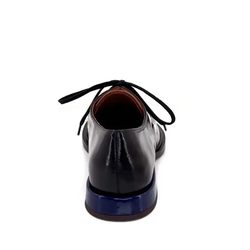 Derbies Chie Mihara Jeripa Cuir Glacé Noir Ivoire Chaussures