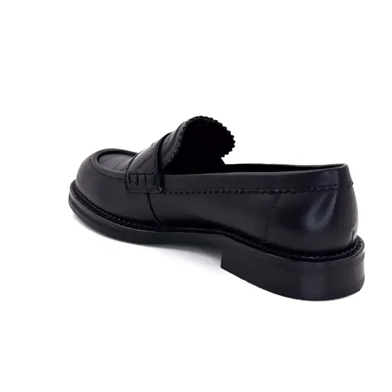 Cherys-01 Schwarze Ledermokassins – Regarde Le Ciel Ivoire Chaussures