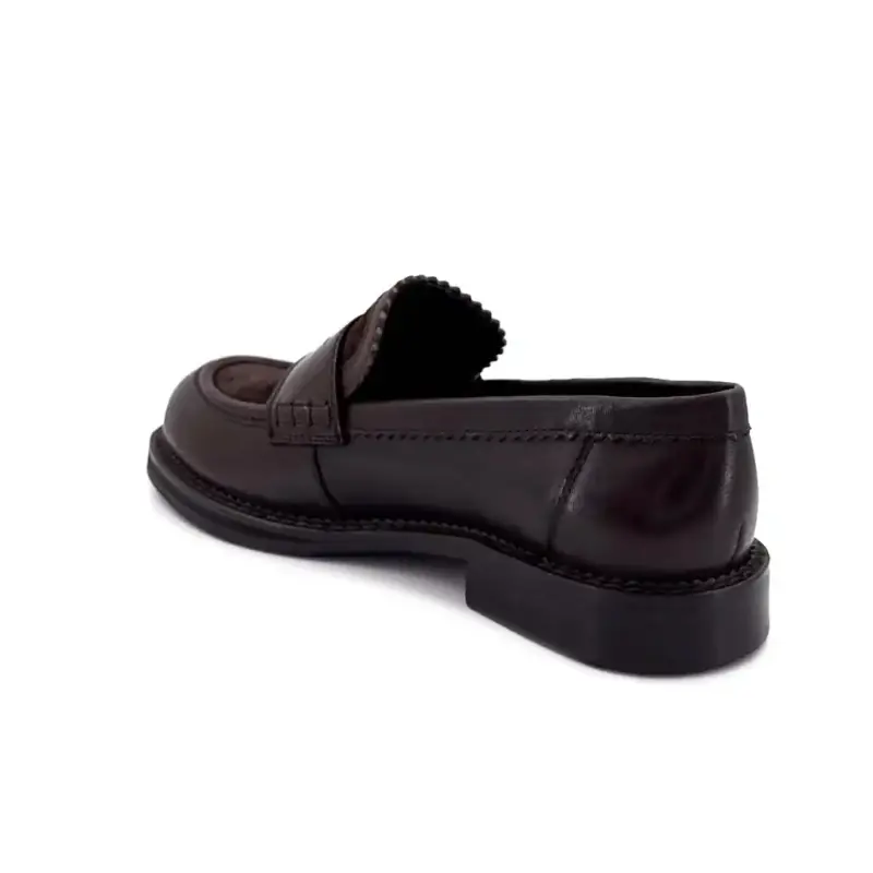Mocassins Cherys-01 em couro marrom, Regarde Le Ciel Ivoire Chaussures