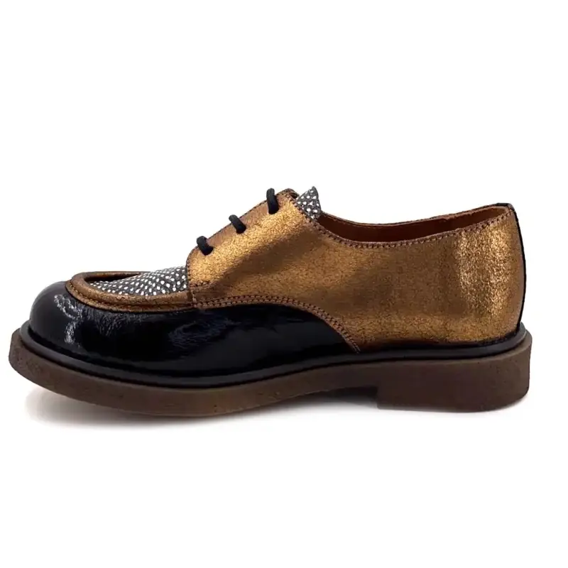 Nemonic 2540 Læder Derbysko, Bronze & Sort Ivoire Chaussures