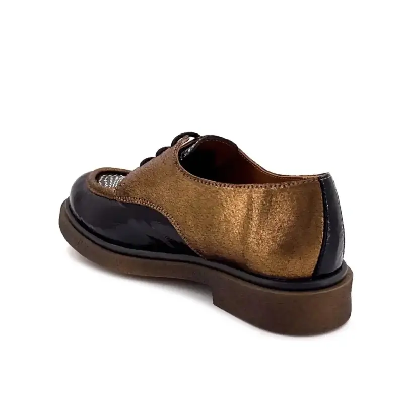 Nemonic 2540 Læder Derbysko, Bronze & Sort Ivoire Chaussures