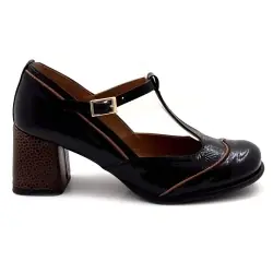 Σλάλομ Nemonic 2053 Μαύρο & Καφέ Δερμάτινο με Τακούνι %price%