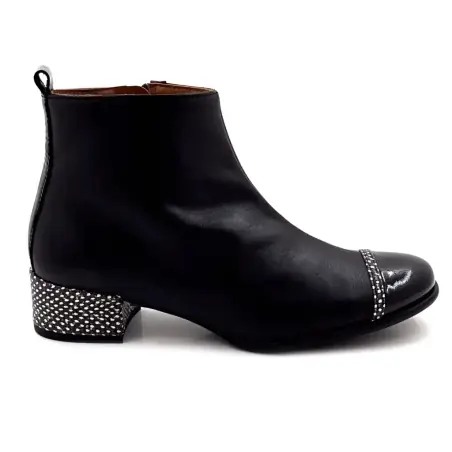 Nemonic 2174 fekete bőr sarkú bokacsizma 169,00&nbsp;€