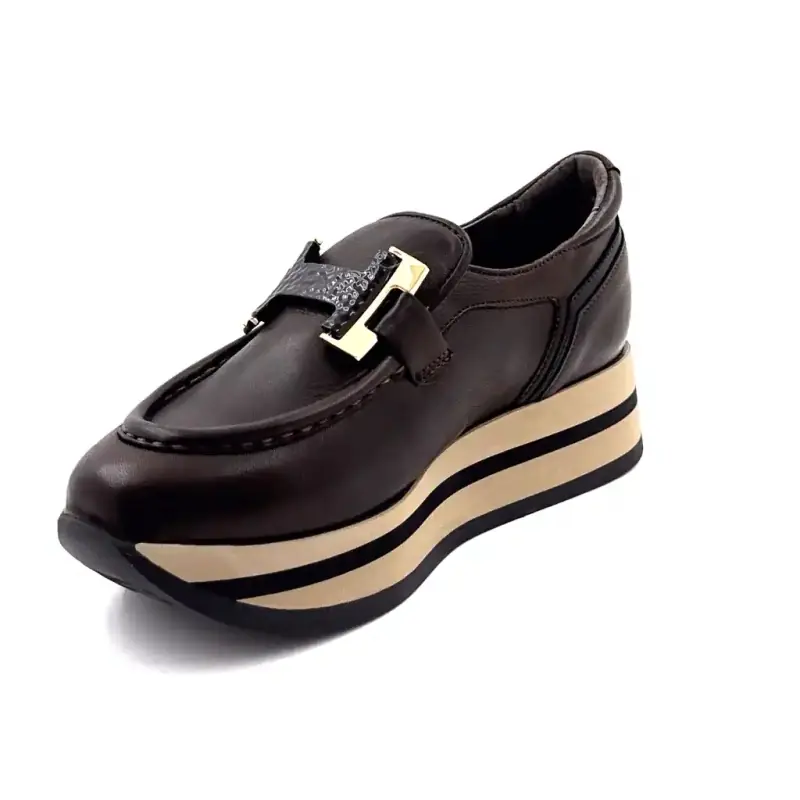 Mocassins Sport Softwaves 7.78.141/012 Cuir Marron Ivoire Chaussures