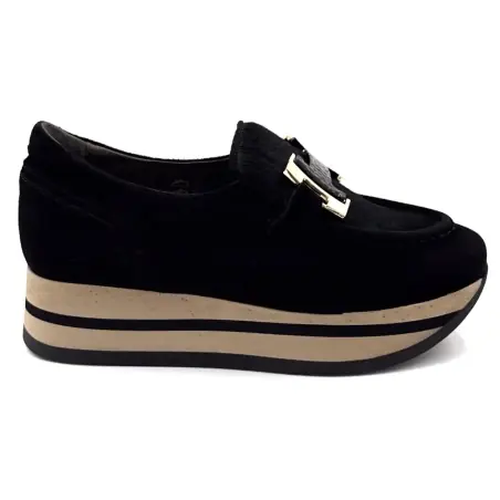 Softwaves Platform Sports Moccasins 7.78.141/001 Suede & Black Foal Leather €199.00