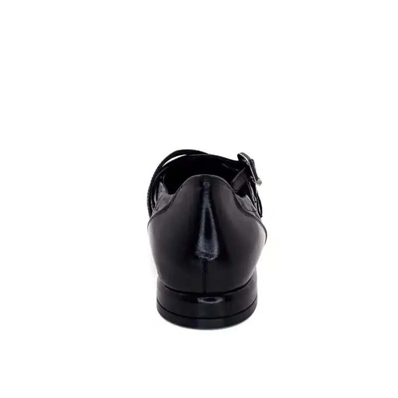 Ballerines Regarde Le Ciel Kaory02 Cuir Noir Ivoire Chaussures