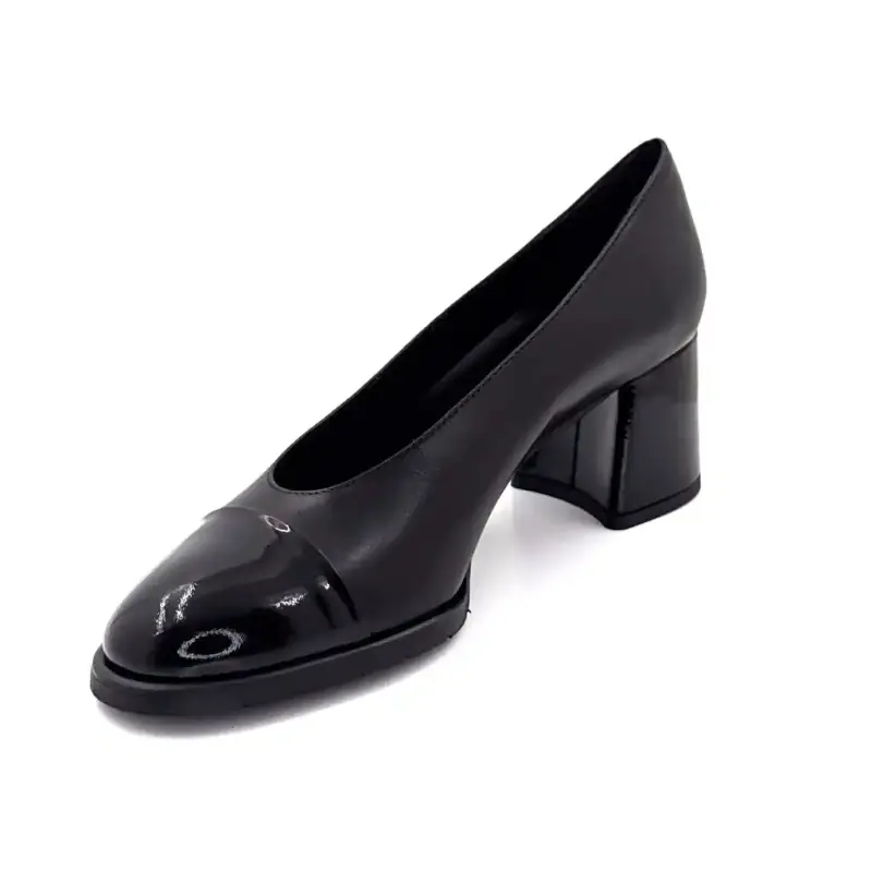 Escarpins Ivoire CH1161 Cuir Noir Ivoire Chaussures