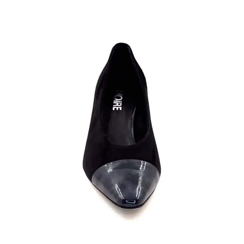 Ivoire Pumps 56516 Sort Ruskind Laklæder Sort Grå Ivoire Chaussures