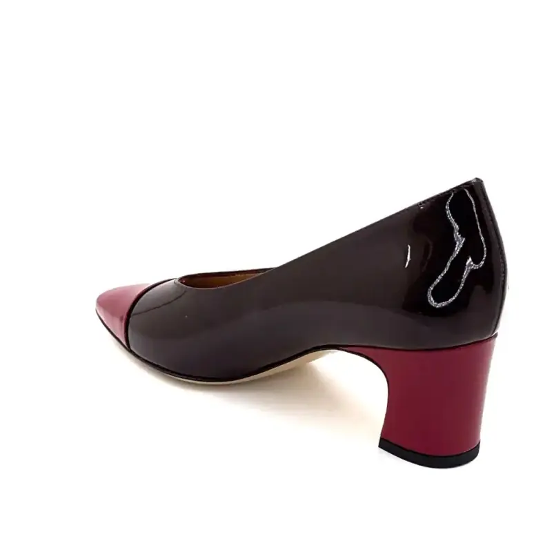 Escarpins Ivoire 55515 Cuir Vernis Bordeaux & Cherry Ivoire Chaussures
