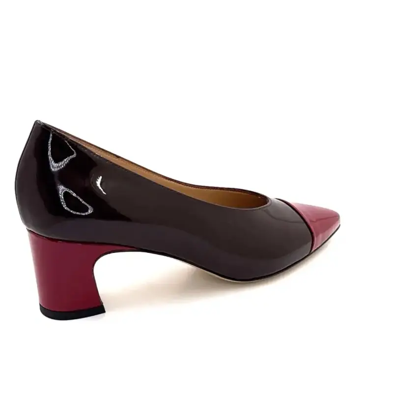 Ivoire Pumps 55515 Lackleder Bordeaux & Kirsche Ivoire Chaussures