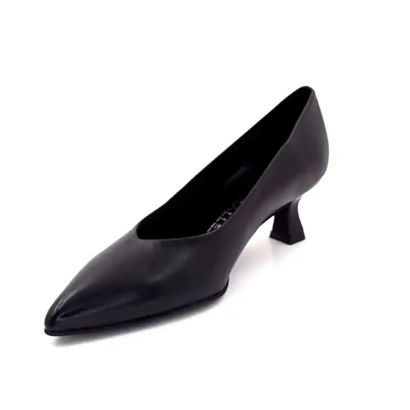 Pedro Miralles Pumps 24374 Schwarzes Leder Ivoire Chaussures