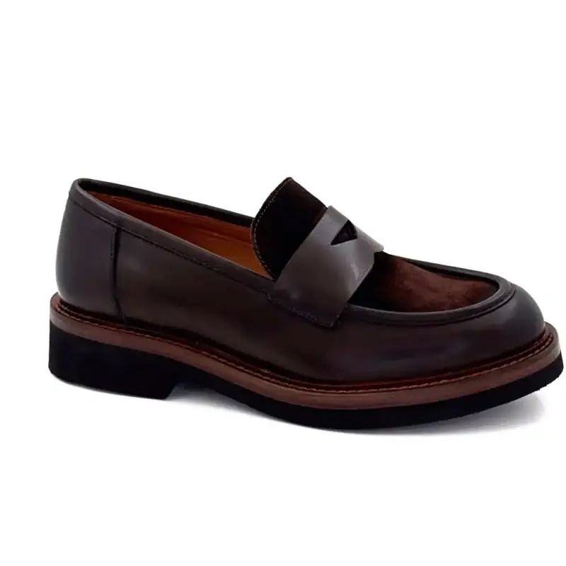 Mocassins Ivoire 3276 em couro e camurça marrom Ivoire Chaussures