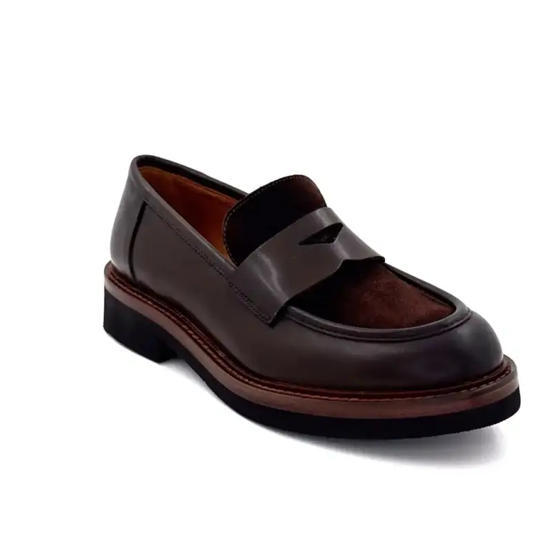 Mocassins Ivoire 3276 em couro e camurça marrom Ivoire Chaussures