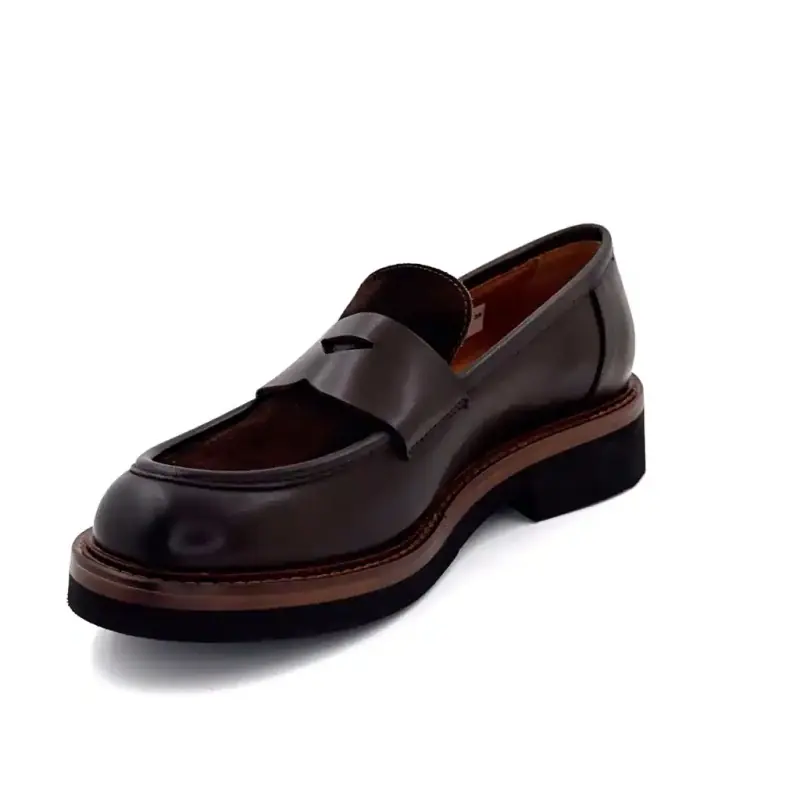 Ivoire Loafers 3276 Leather & Brown Suede Ivoire Chaussures