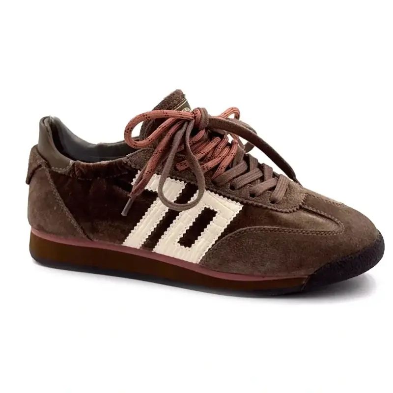 Baskets Back 70 Rocket Daim & Velours Taupe Ivoire Chaussures