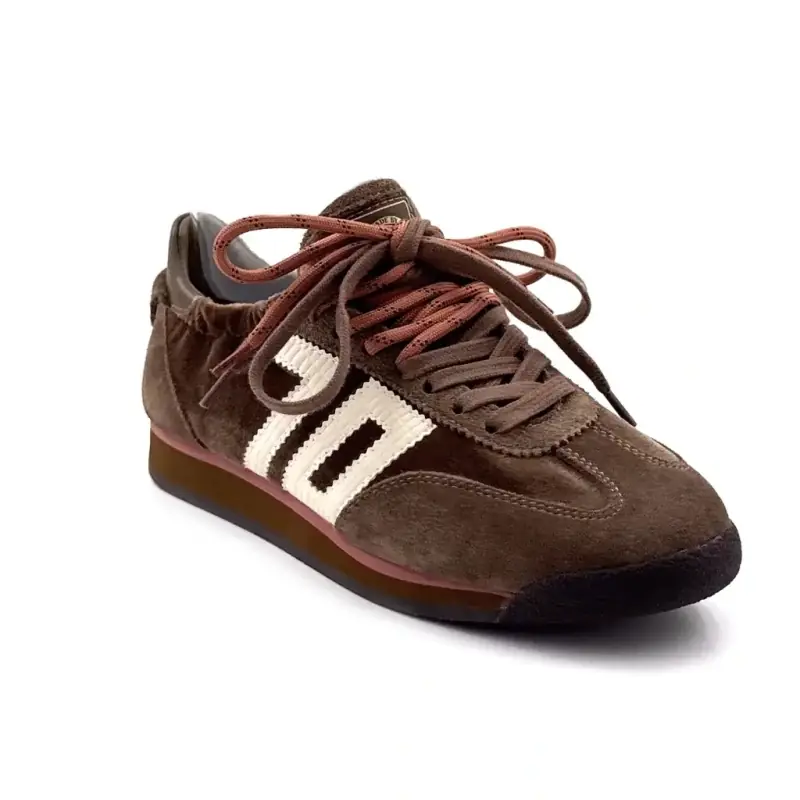 Baskets Back 70 Rocket Daim & Velours Taupe Ivoire Chaussures