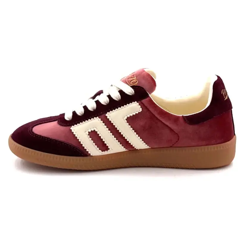 Back 70 Cloud Suede & Burgundy Velvet Sneakers Ivoire Chaussures