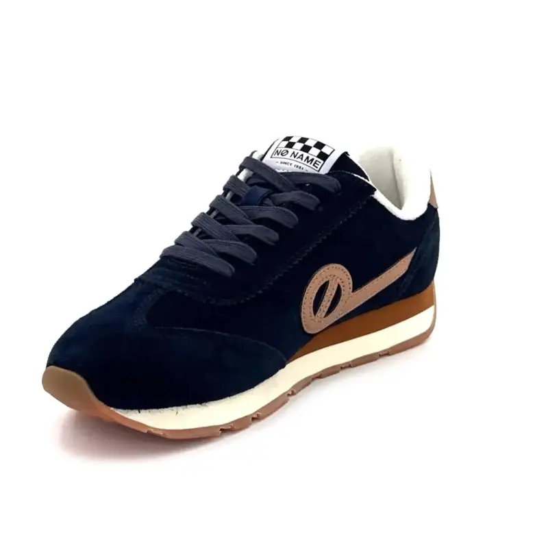 Baskets No Name City Run Jogger Daim Marine Cuir Bronze Ivoire Chaussures