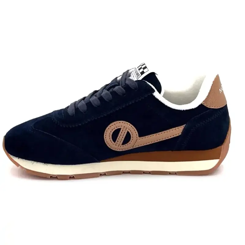 Baskets No Name City Run Jogger Daim Marine Cuir Bronze Ivoire Chaussures
