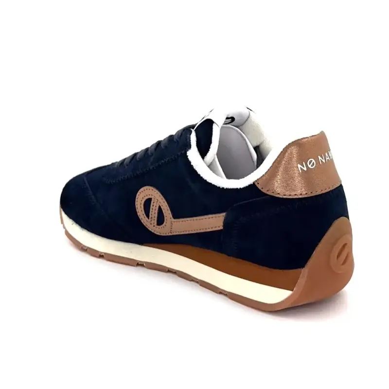 No Name City Run Jogger em camurça azul-marinho e bronze Ivoire Chaussures