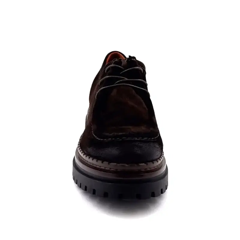Mjus L97106 Sapatos Derby de Camurça Marrom Ivoire Chaussures