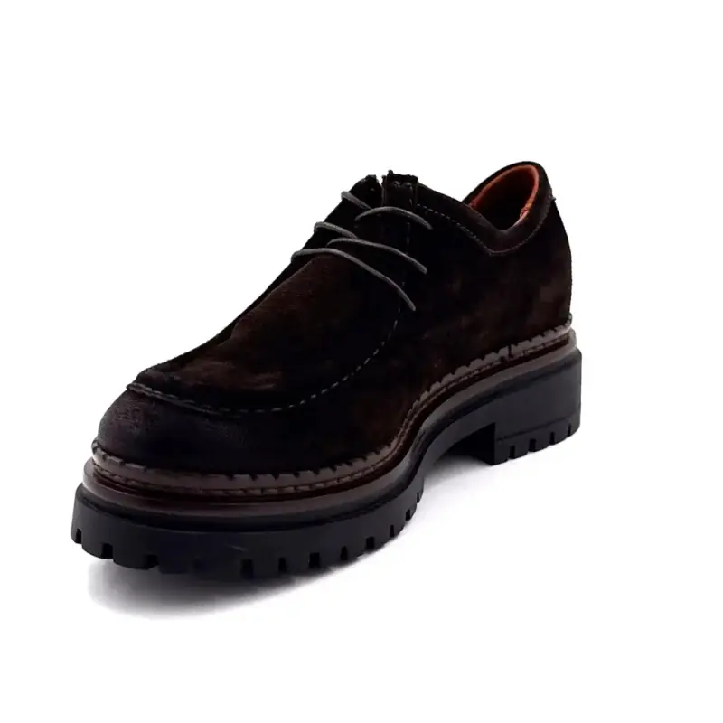 Mjus L97106 Brown Suede Derbies Ivoire Chaussures
