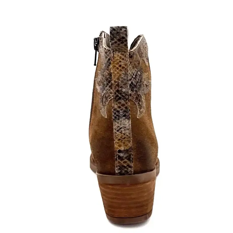 Botas estilo western MKD Envie em camurça cor avelã Ivoire Chaussures