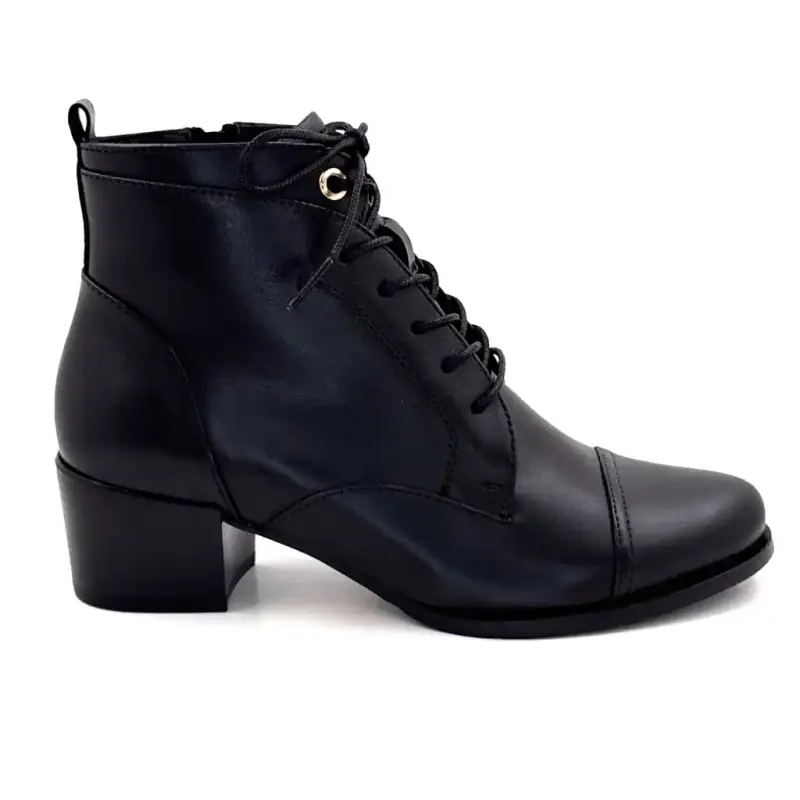 Jolene Regarde Le Ciel Stiefeletten mit Absatz, Größe 36, Schwarzes Leder 129,00&nbsp;€